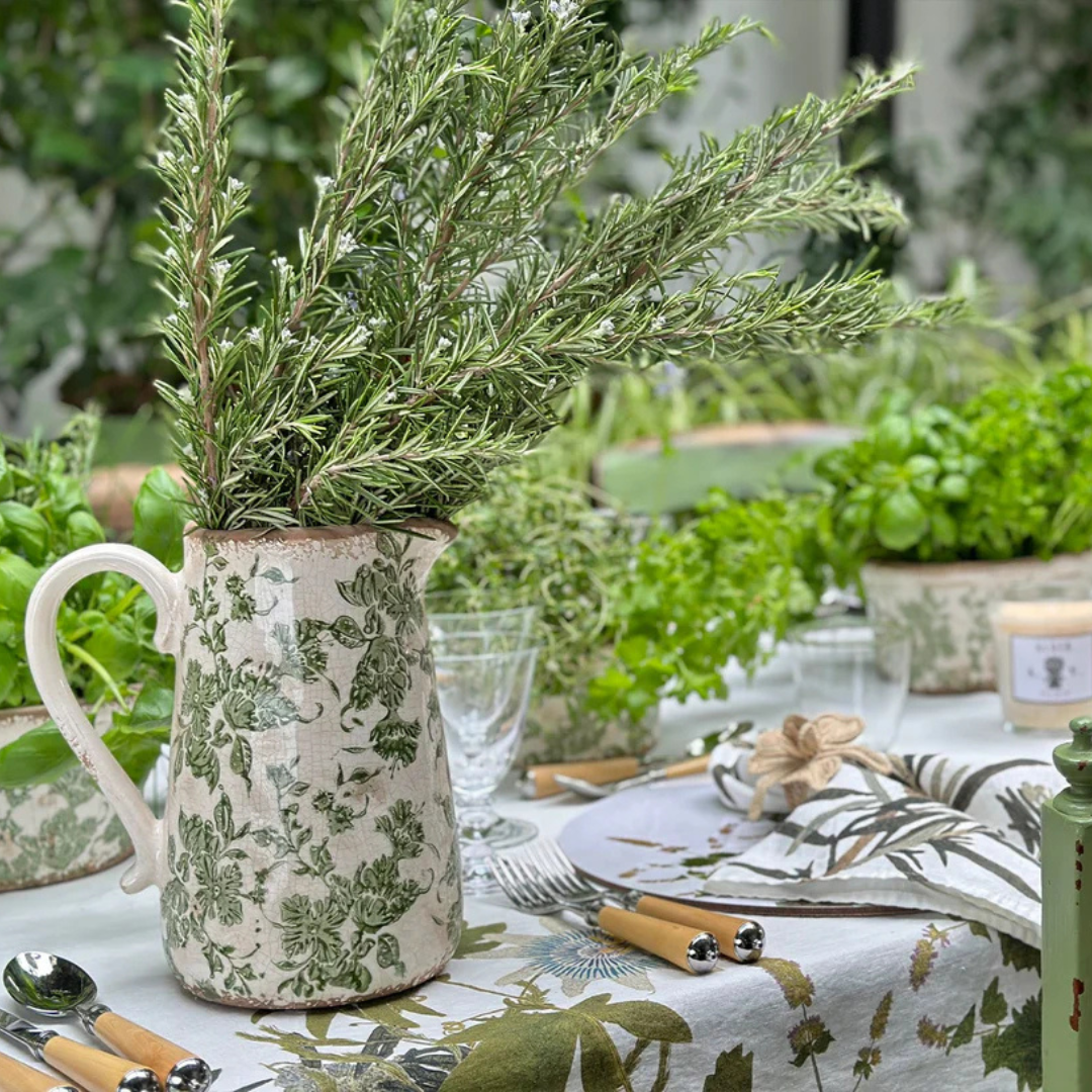 Summerill & Bishop : Herb Garden Linen Tablecloth