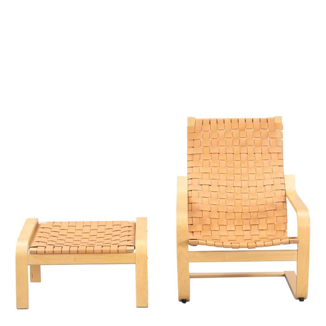 1976 Noboru Nakamura : "Poäng" chair and ottoman, IKEA