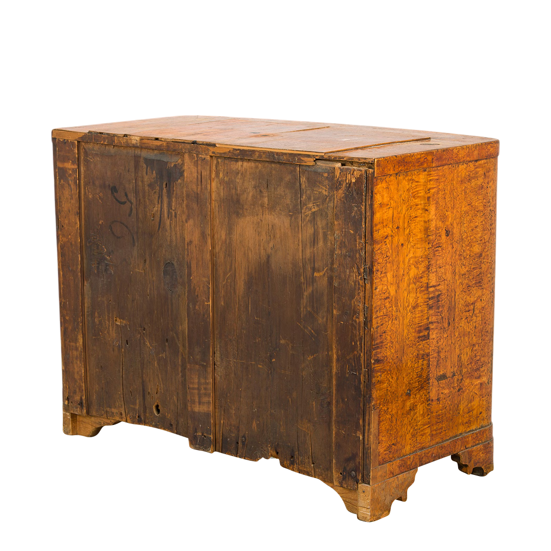 1830s Swedish : three drawer Karelian birch Empire chest