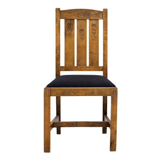 c1915 Carl Westman : Art Nouveau birch chair w/carved motif