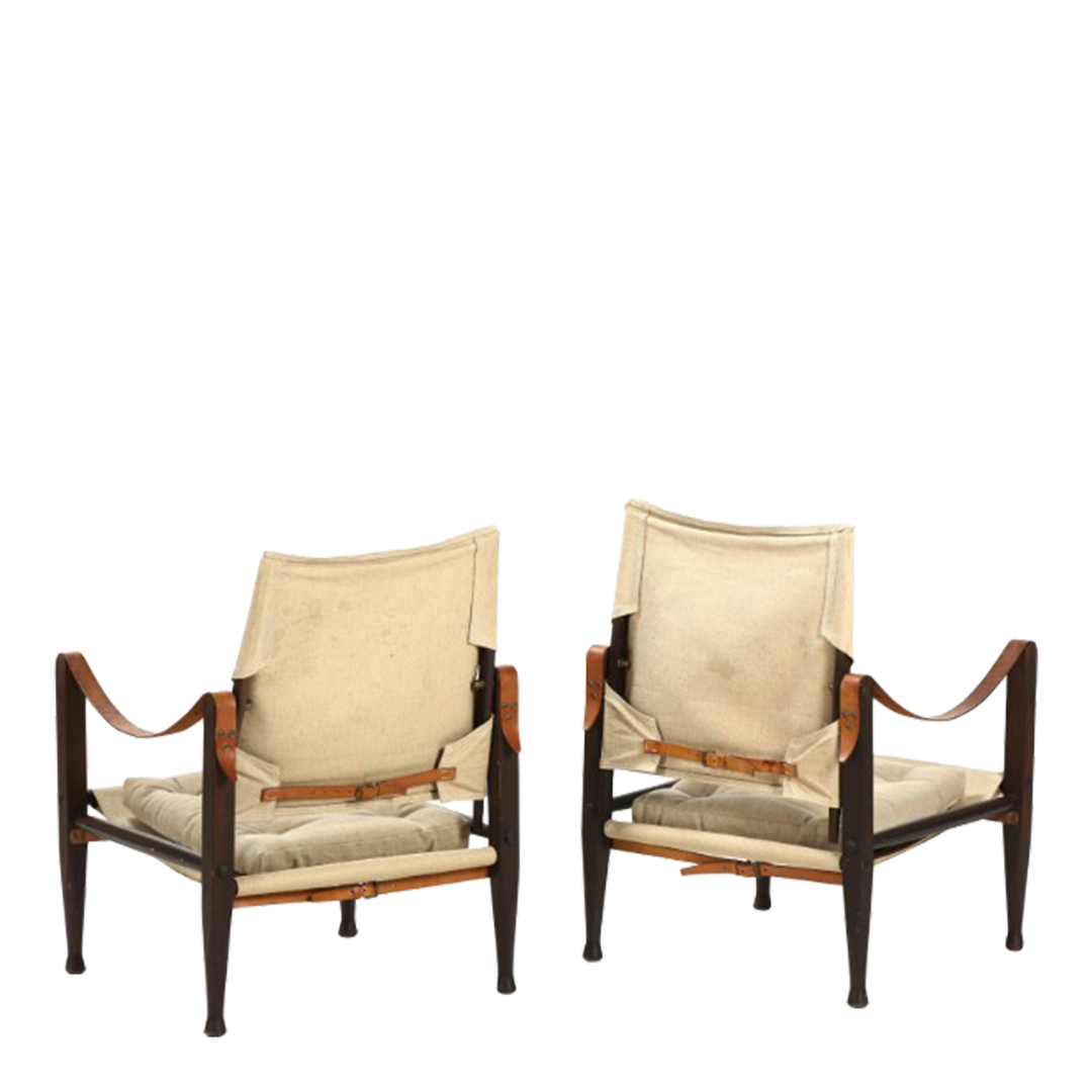 1933 Design Kaare Klint : ashwood & canvas safari chair, Denmark