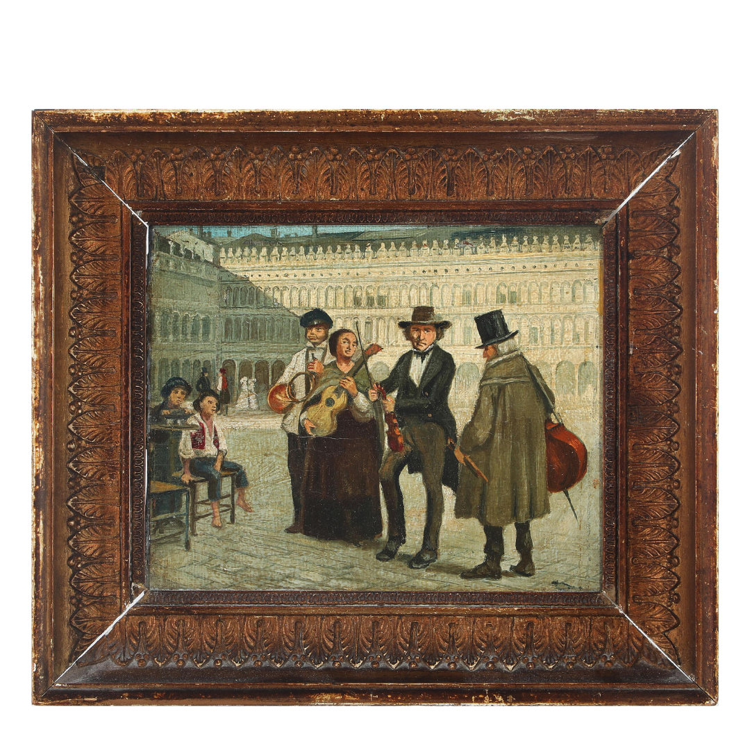 Wilhelm Marstrand (after) : Italian street musicians, small o/c