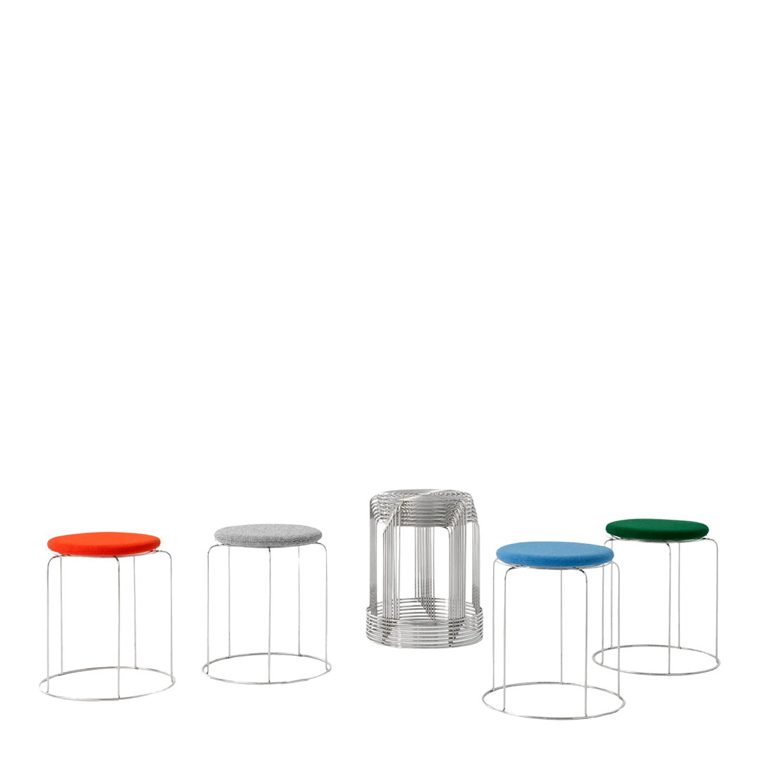 Verner Panton : Wire Stool VP11 for &Tradition