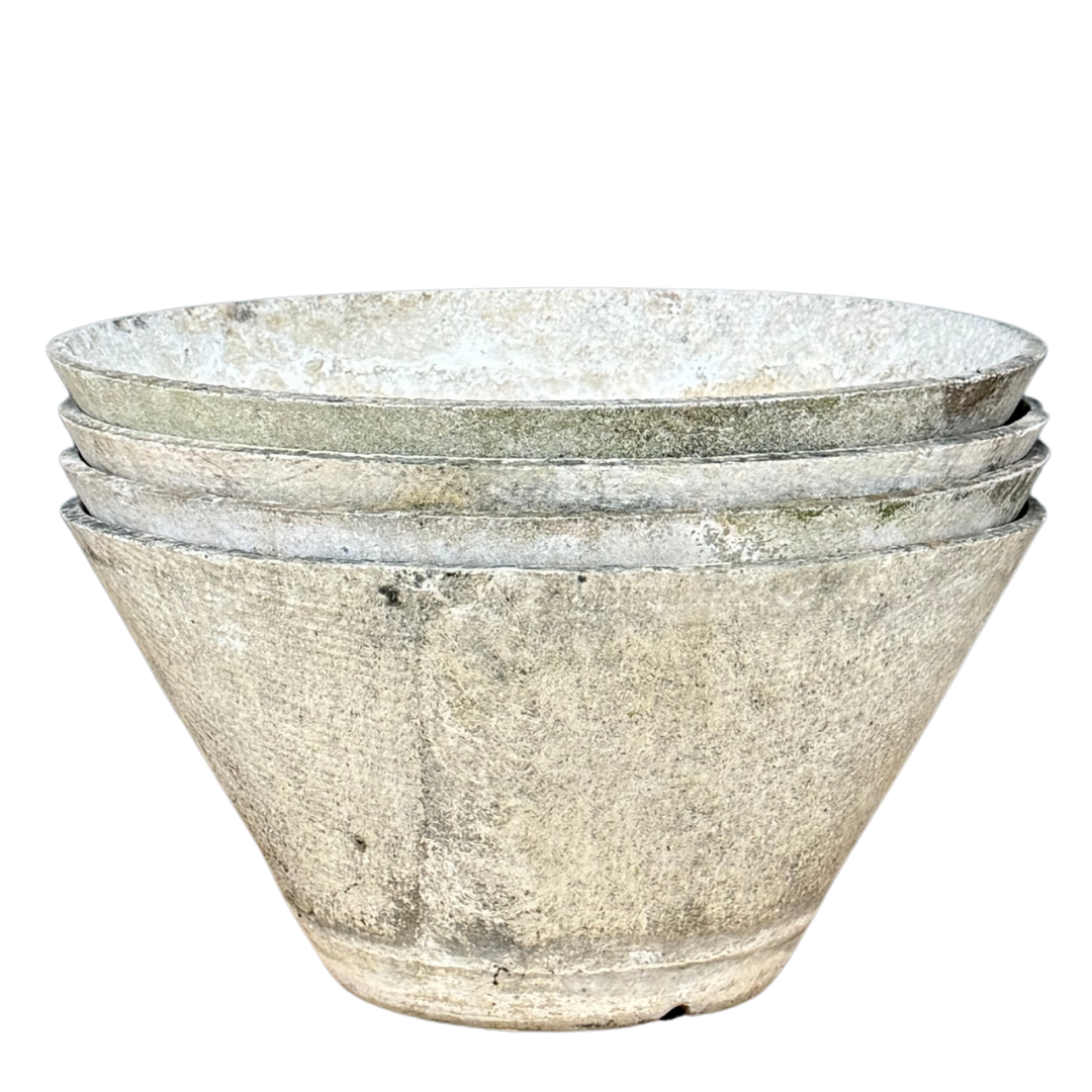 1960s Willy Guhl : 18" diameter conical planter, Switzerland