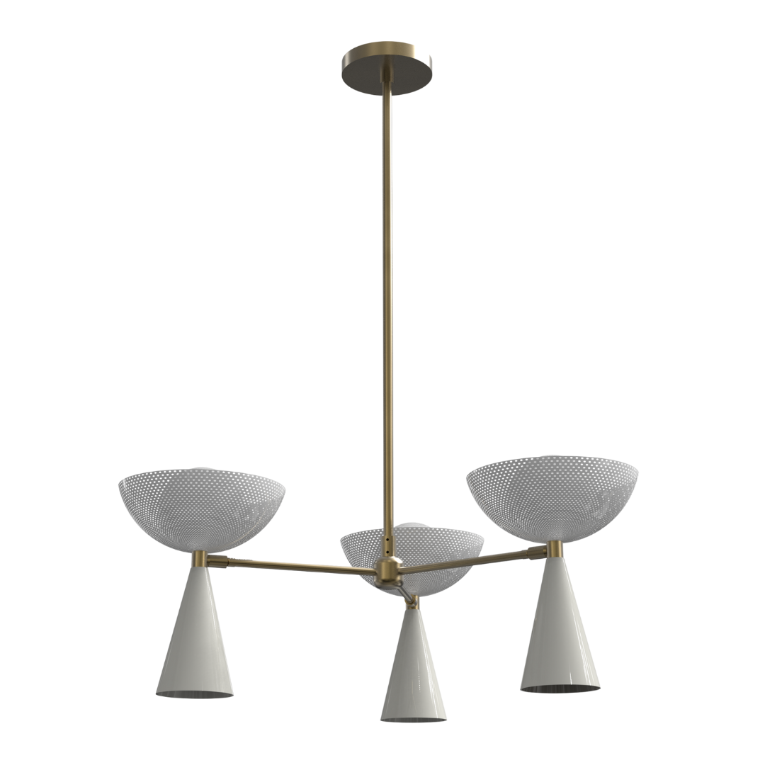 Blueprint Lighting : Molto 3-Arm Pendant Chandelier