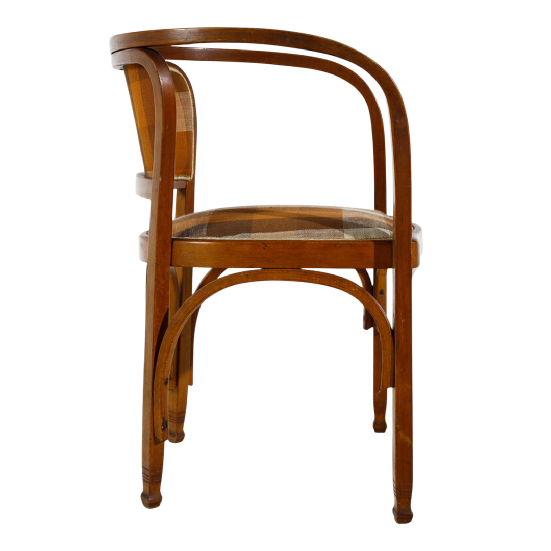 1910 Gustav Siegel : pair Vienna Secessionist armchairs for Jacob & Josef Kohn