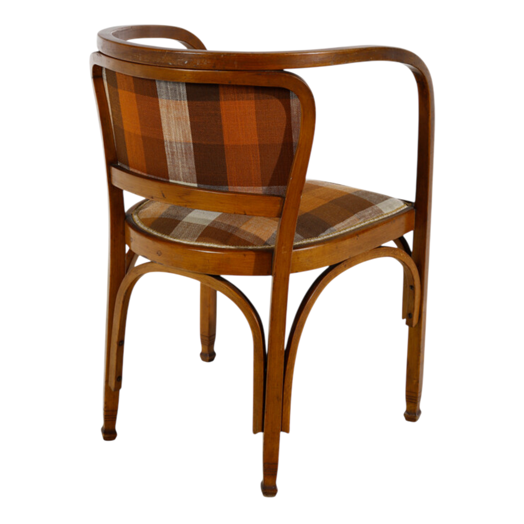 1910 Gustav Siegel : pair Vienna Secessionist armchairs for Jacob & Josef Kohn
