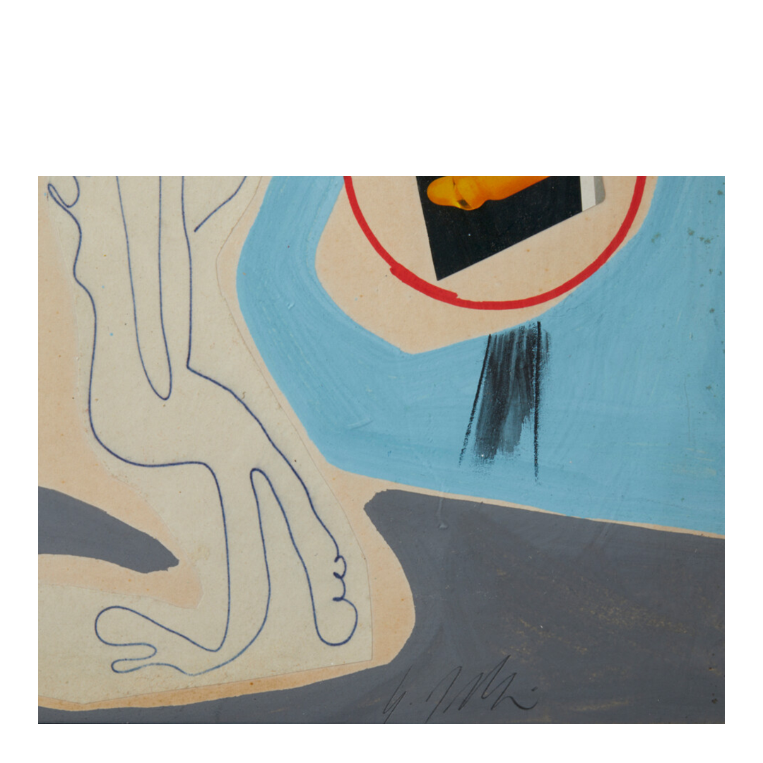 1970s Sergio Dangelo : surrealist collage "Matin Classique"