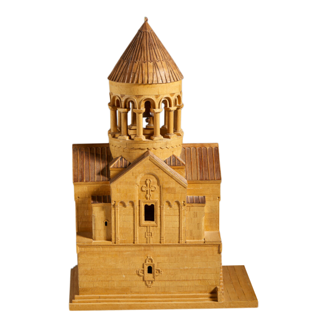 20thc Wood Model : 12th century Noravank Monastery, Yeghegnadzor Armenia