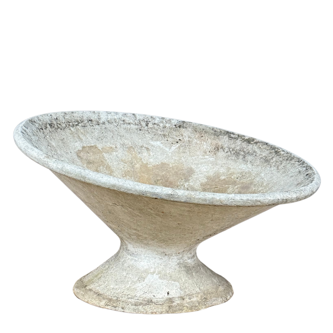 1960s Willy Guhl : 25" diam. tilted saucer planter, Switzerland