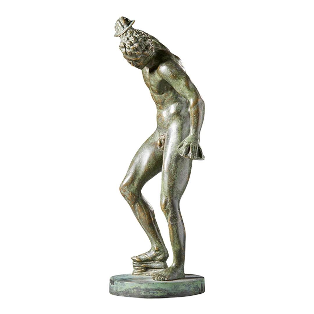 1920s Italian : 12" bronze of a dancing Satyr
