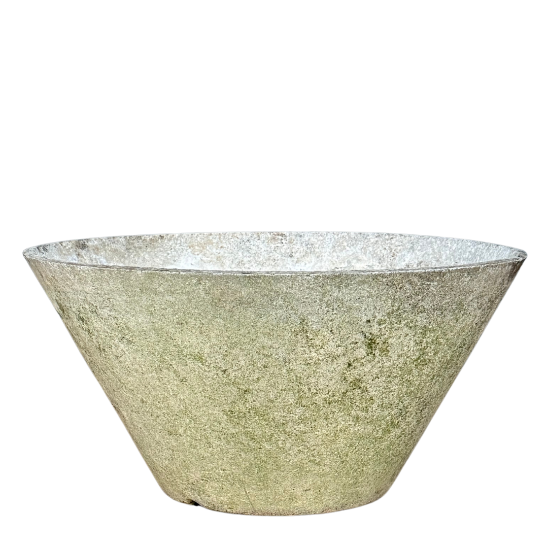 1960s Willy Guhl : 18" diameter conical planter, Switzerland