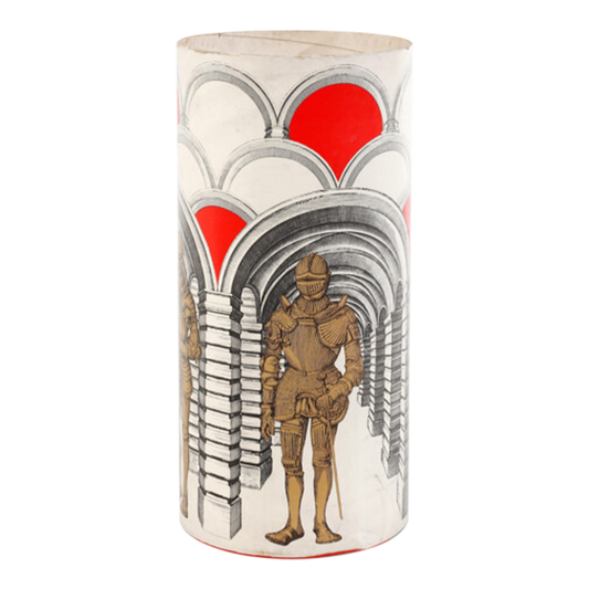 1990 Italian : neoclassical Fornasetti style printed container