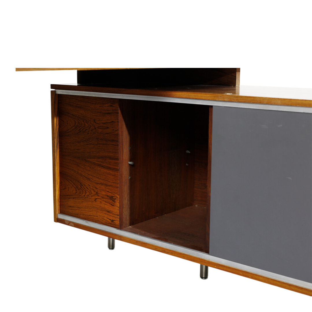 1950s George Nelson : rosewood "Executive Office Group" desk w/cabinets, Herman Miller