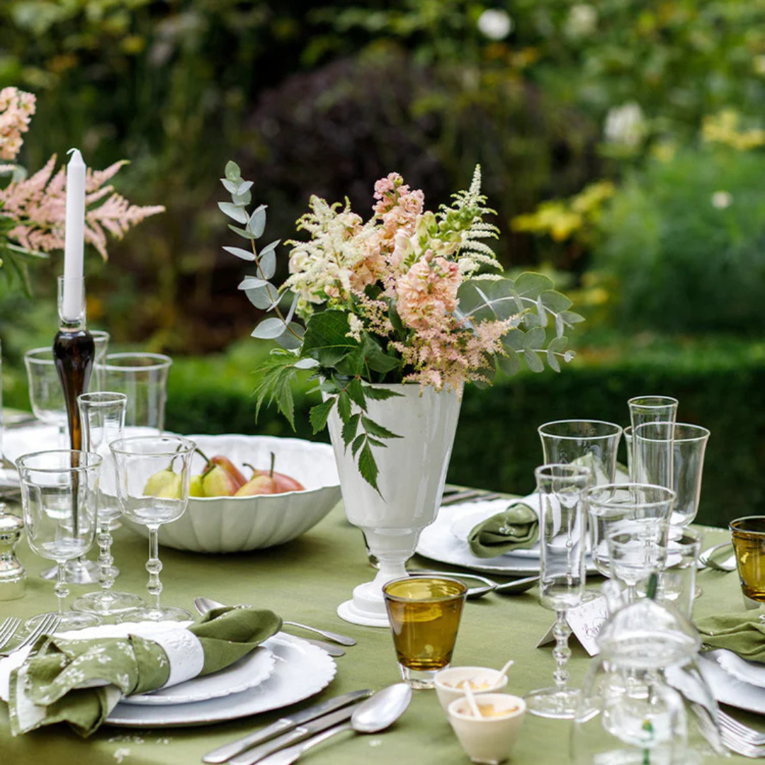 Summerill & Bishop : Falling Flower Linen Tablecloth