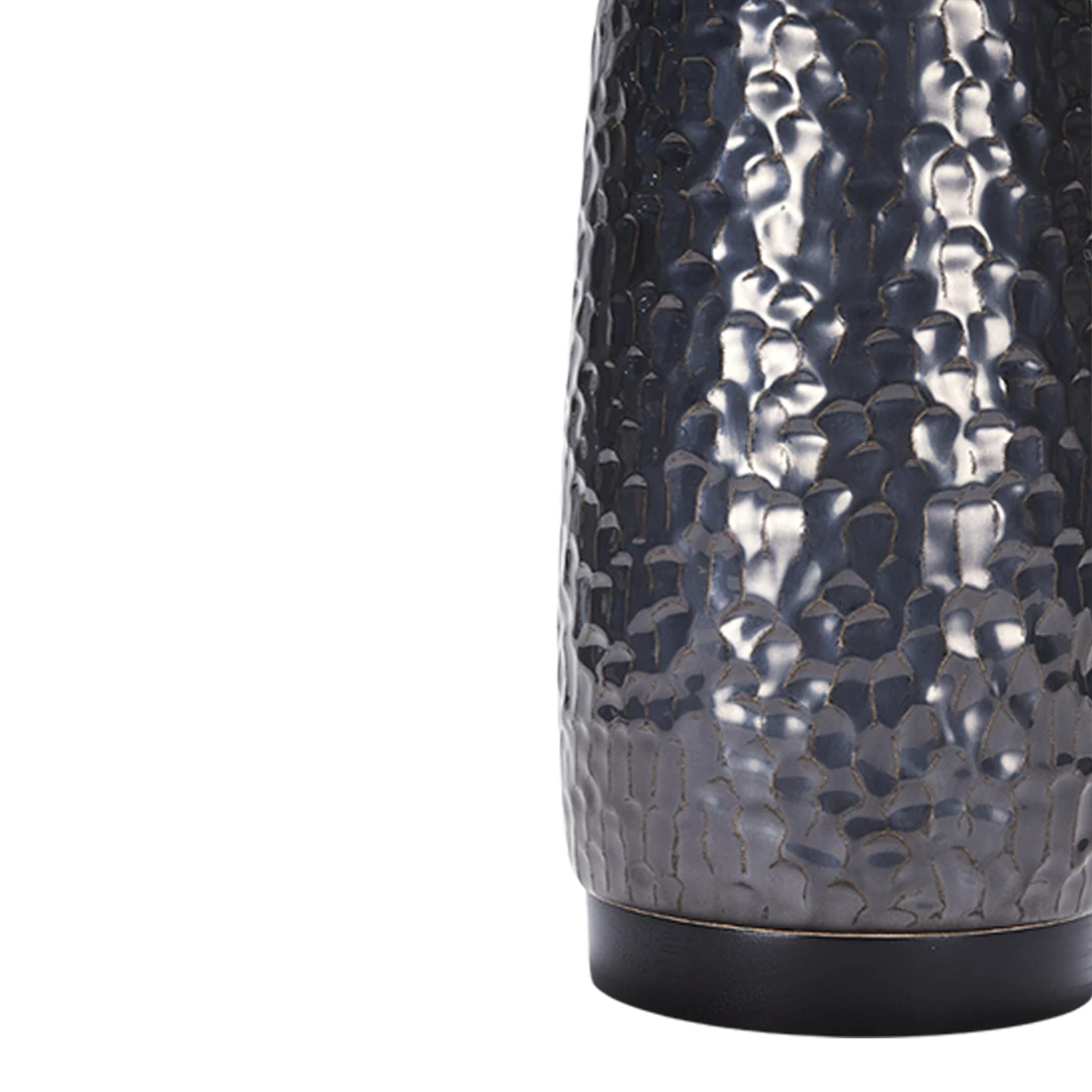 Stone and Sawyer : Laurel Lamp in Anthracite Boucle