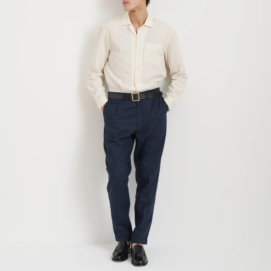Alex Mill : Standard Pleated Pant in Linen