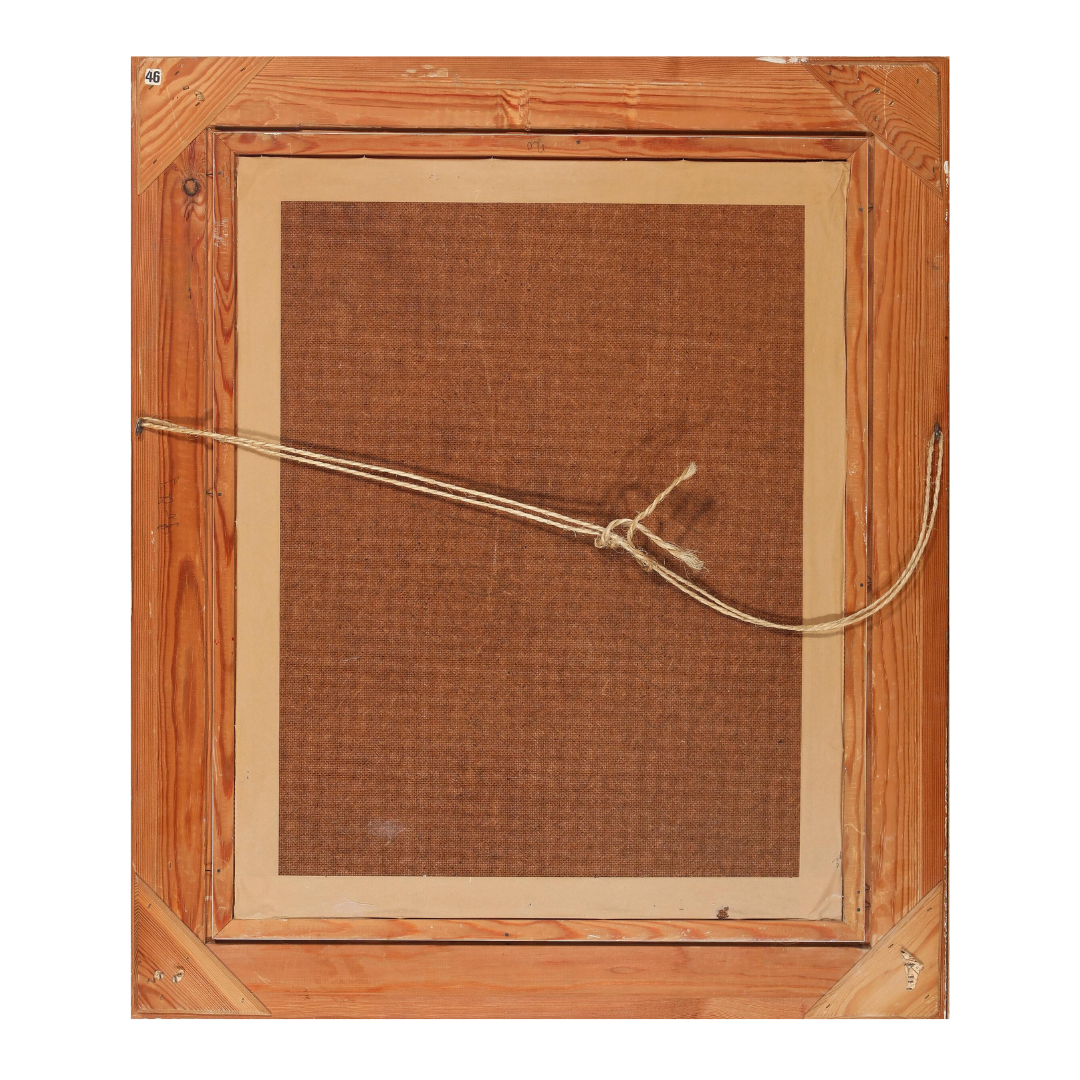 Early 20thc Danish : portrait of a young artist at his easel