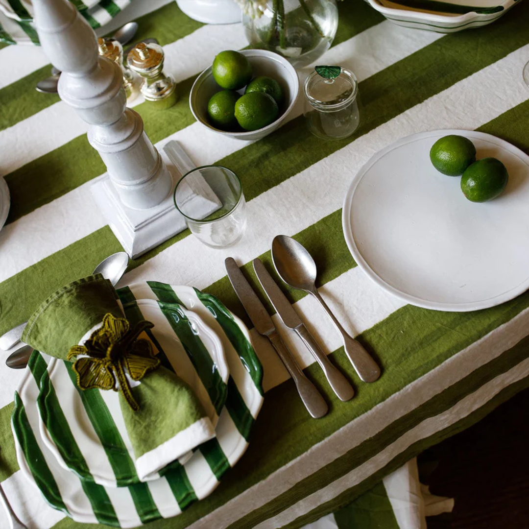 Summerill & Bishop : Stripe Linen Tablecloth