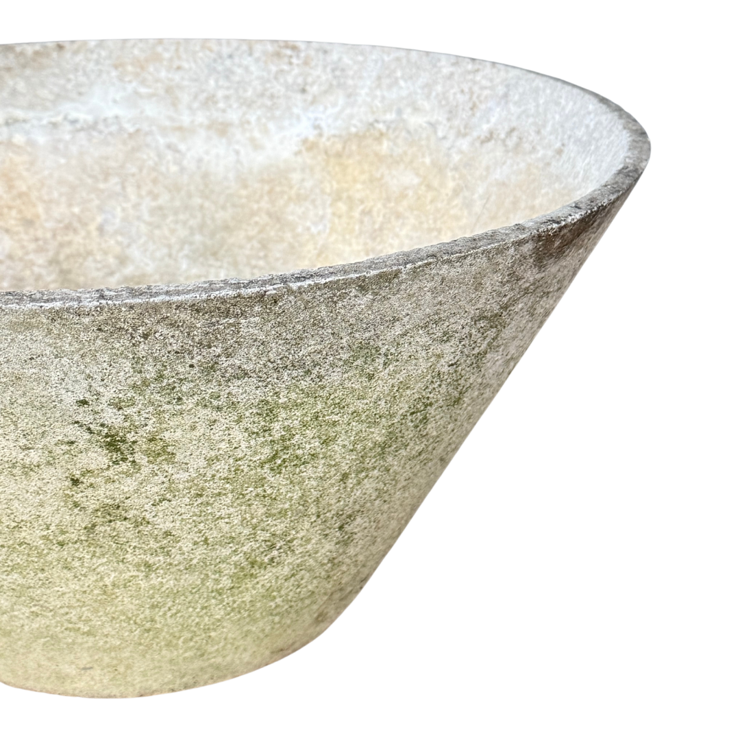 1960s Willy Guhl : 18" diameter conical planter, Switzerland