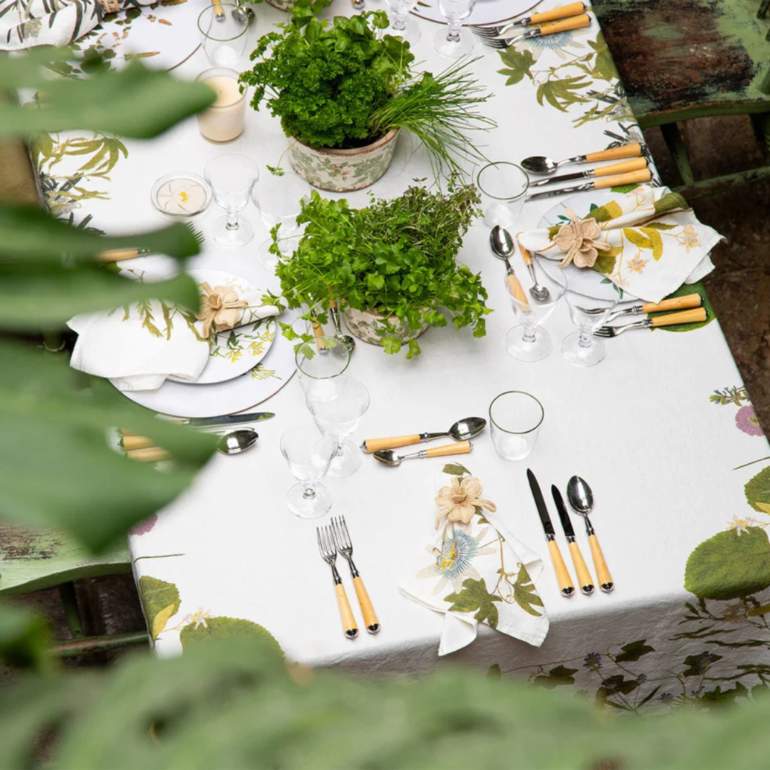 Summerill & Bishop : Herb Garden Linen Tablecloth