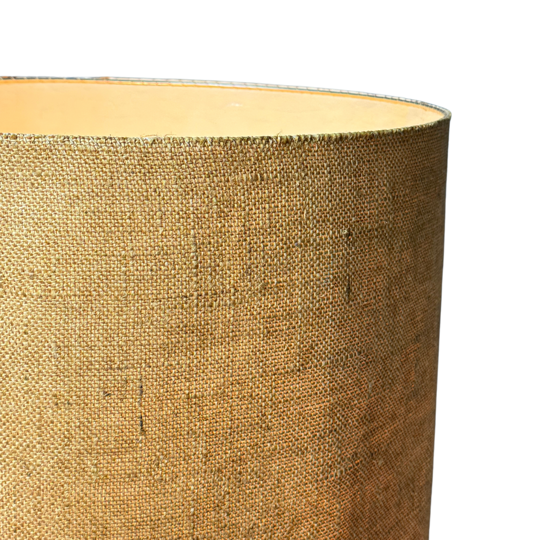 1970s Vladimír Nývlt : beechwood 29" table lamp, Prague
