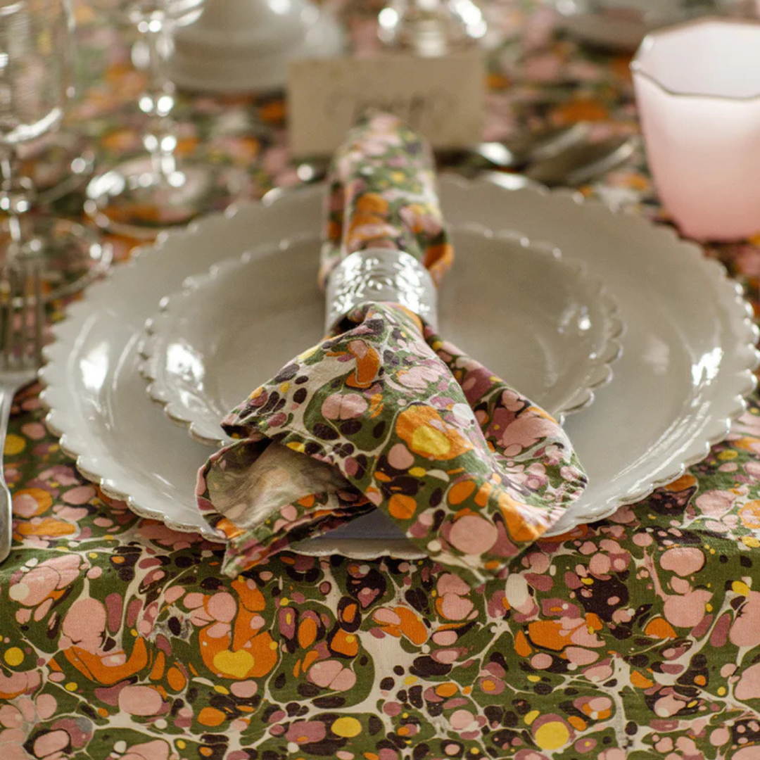 Summerill & Bishop : Marble Linen Napkin, Set of 4