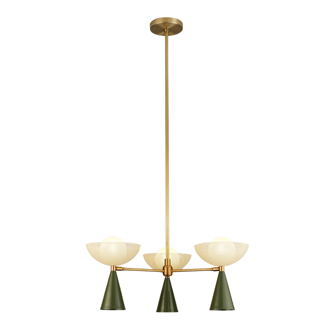 Blueprint Lighting : Molto 3-Arm Pendant Chandelier