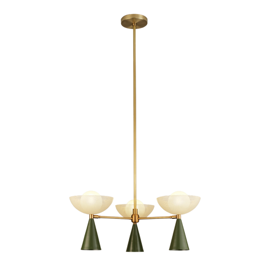 Blueprint Lighting : Molto 3-Arm Pendant Chandelier