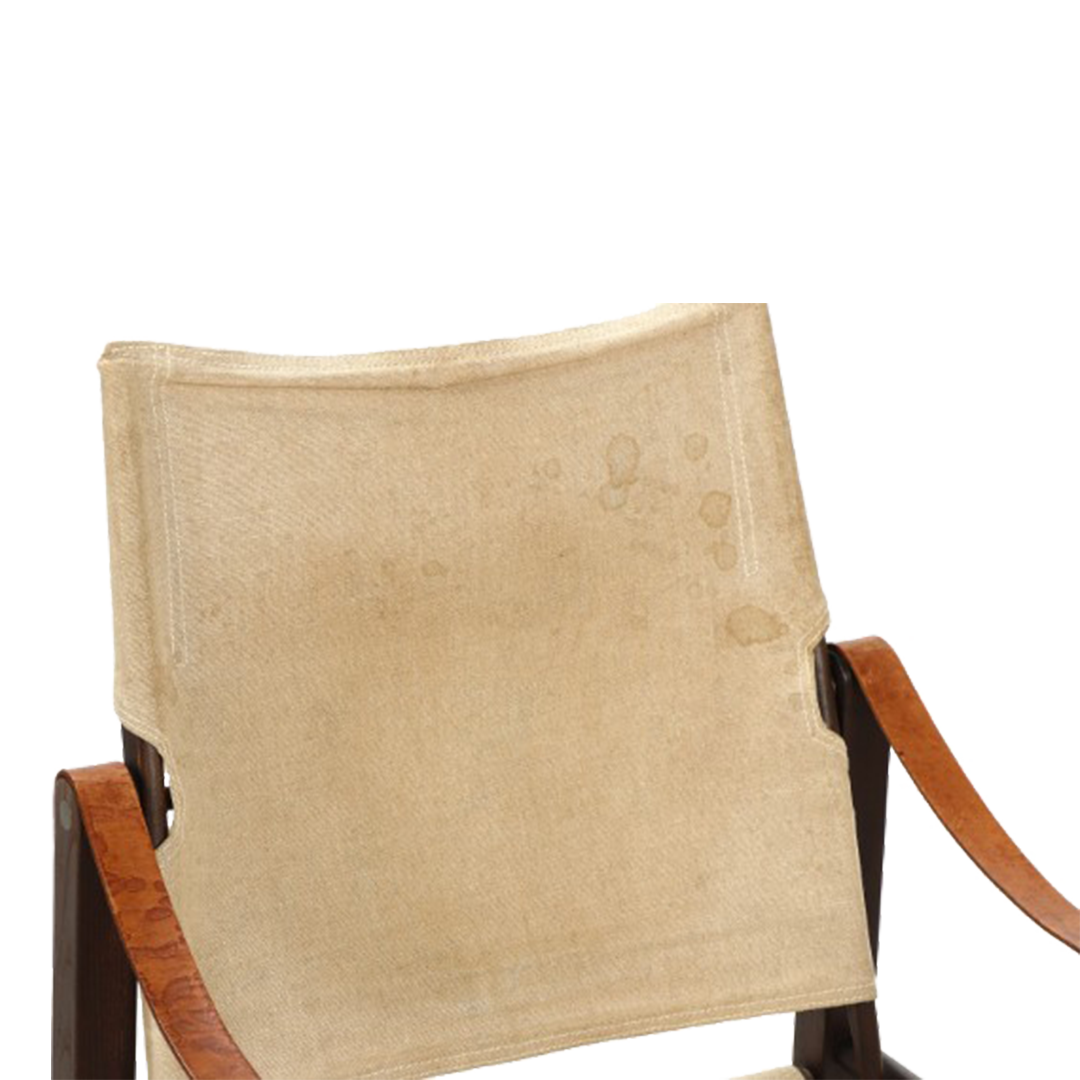 1933 Design Kaare Klint : ashwood & canvas safari chair, Denmark