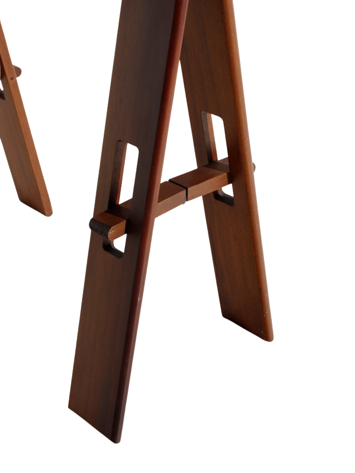 1960s Italian : De Pas, D'urbino & Lomazzi "Cavalleto" walnut table