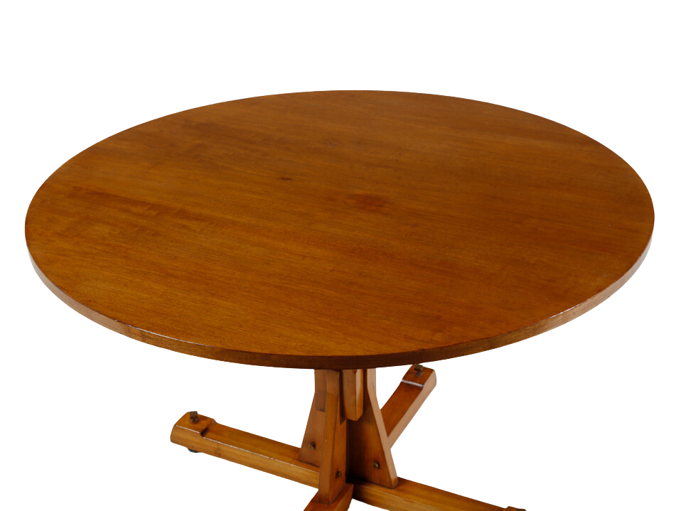 1960s Leonardo Fiori : solid teakwood center table for I.S.A, Italy