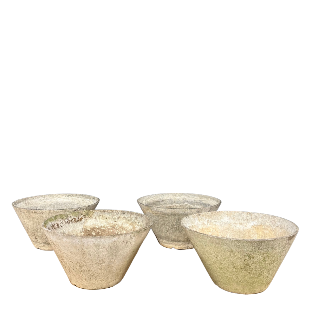 1960s Willy Guhl : 18" diameter conical planter, Switzerland