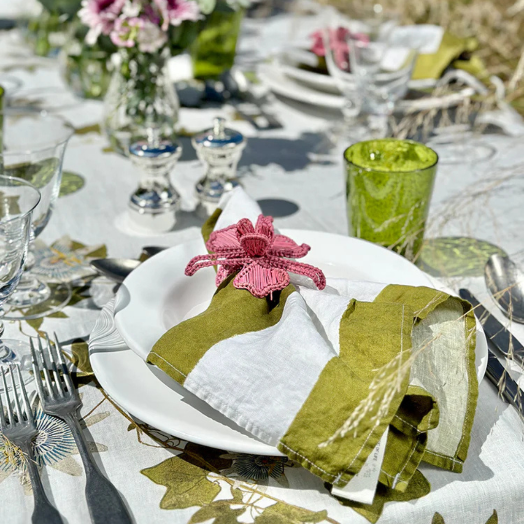 Summerill & Bishop : Passiflora Linen Tablecloth