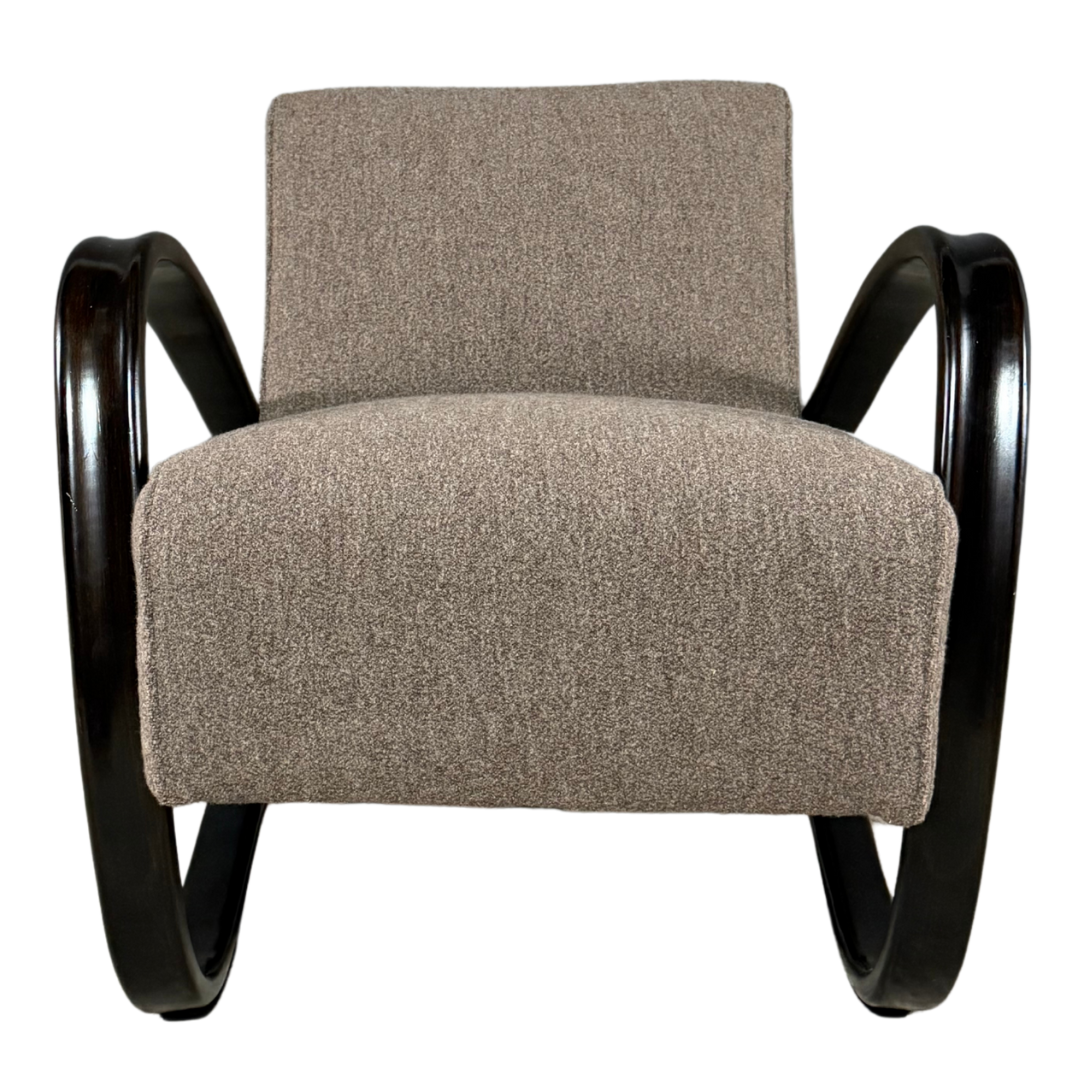 1930s Jindřich Halabala : pair of H269 lounge chairs, Czech