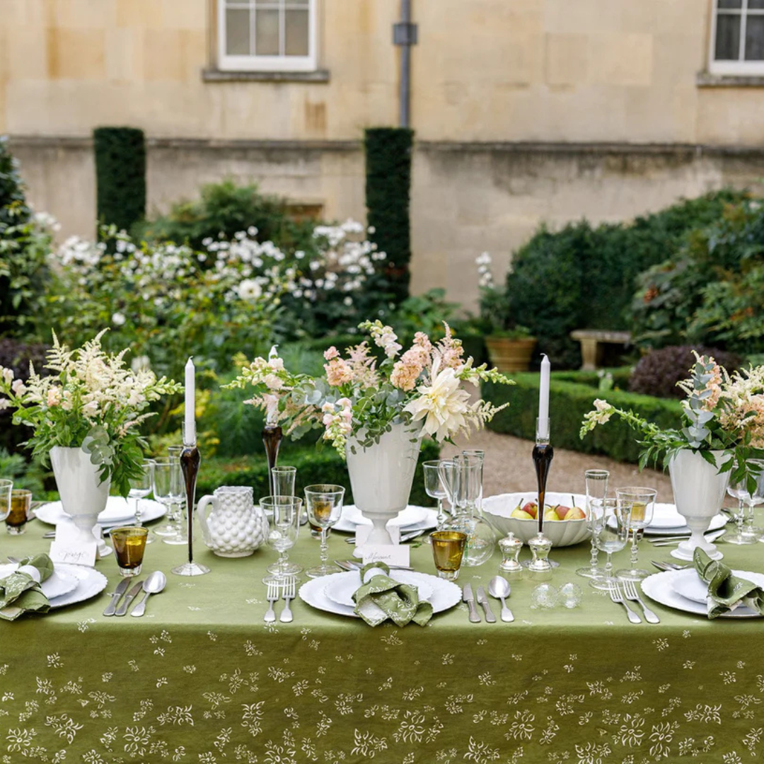 Summerill & Bishop : Falling Flower Linen Tablecloth