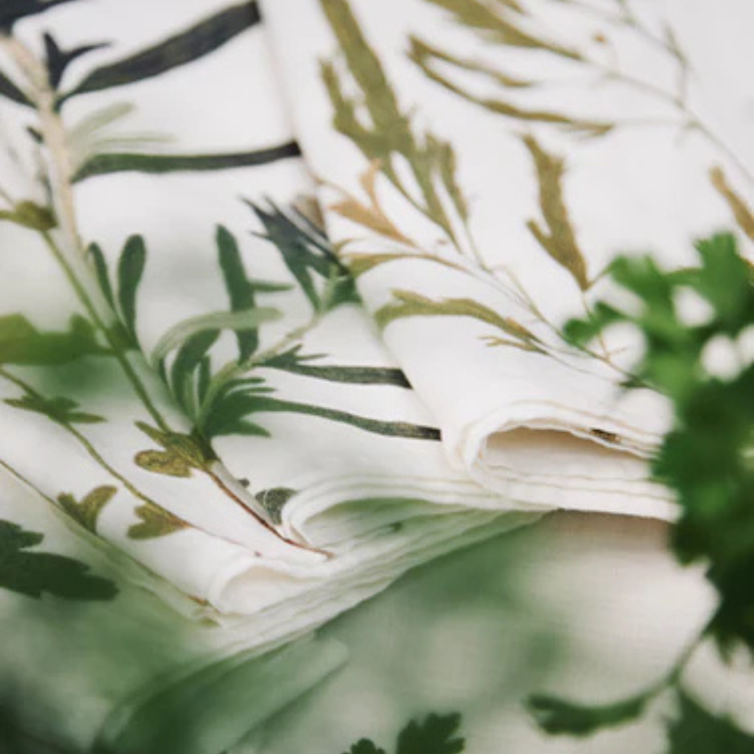 Summerill & Bishop : 'Tisane' Herb Linen Napkins, Set of 6