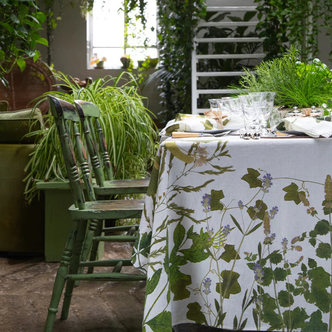 Summerill & Bishop : Herb Garden Linen Tablecloth