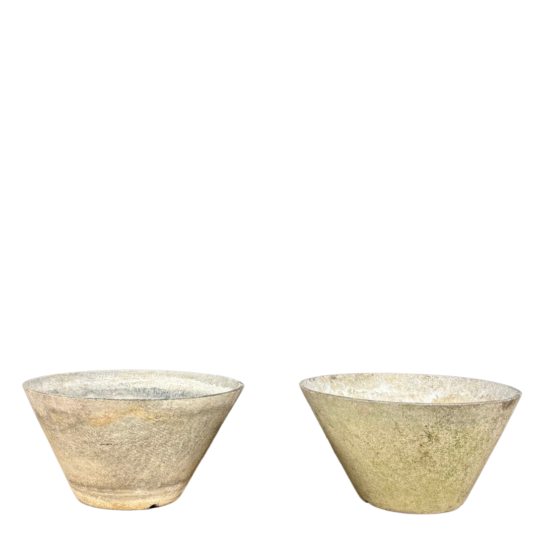 1960s Willy Guhl : 18" diameter conical planter, Switzerland