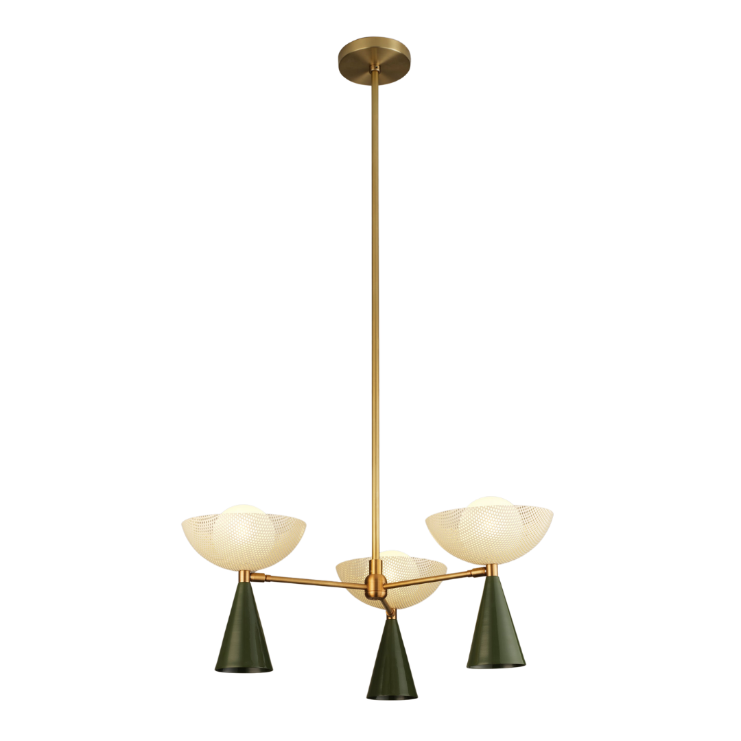 Blueprint Lighting : Molto 3-Arm Pendant Chandelier