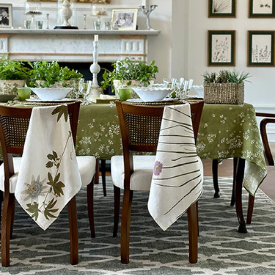 Summerill & Bishop : 'Tisane' Herb Linen Napkins, Set of 6