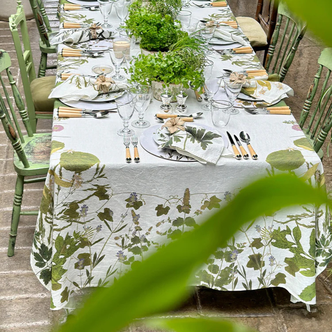 Summerill & Bishop : Herb Garden Linen Tablecloth