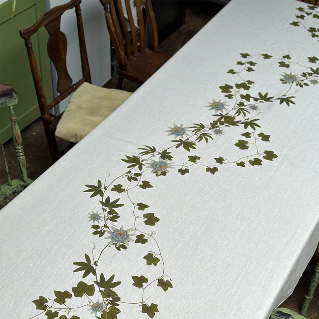 Summerill & Bishop : Passiflora Linen Tablecloth