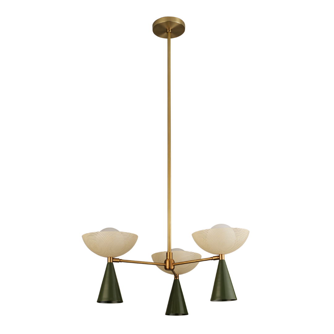 Blueprint Lighting : Molto 3-Arm Pendant Chandelier