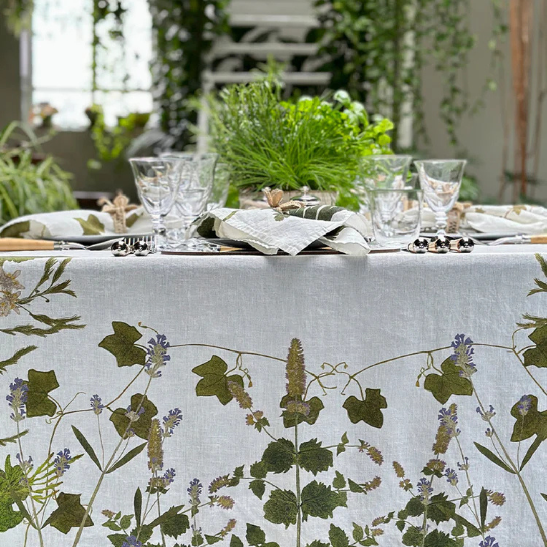 Summerill & Bishop : Herb Garden Linen Tablecloth