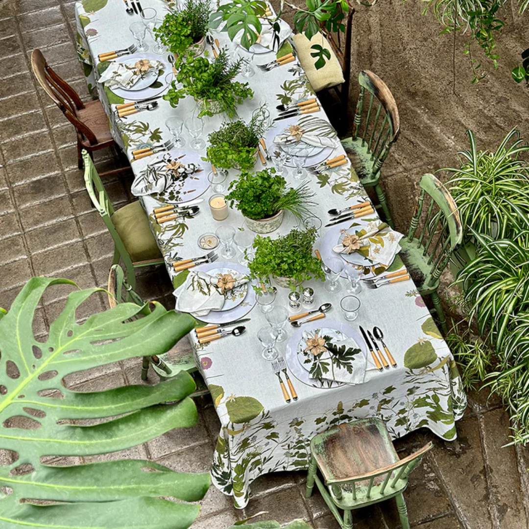 Summerill & Bishop : Herb Garden Linen Tablecloth