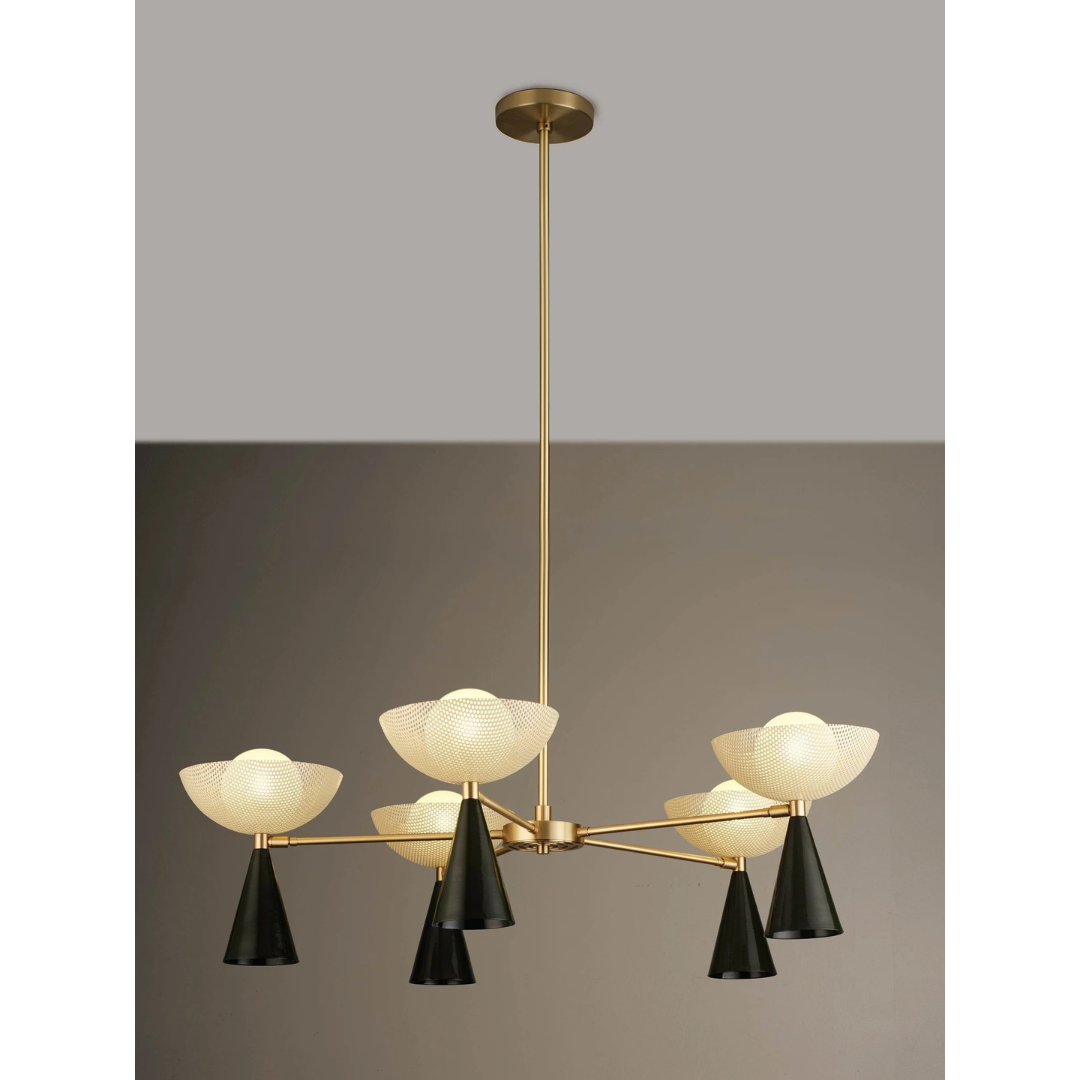 Blueprint Lighting : Molto 5-Arm Pendant Chandelier