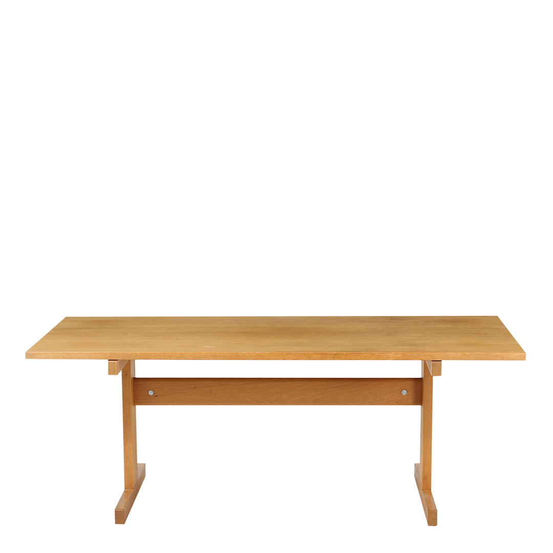 1960s Hans J. Wegner : solid oakwood "Shaker" dining table, Model AT 311