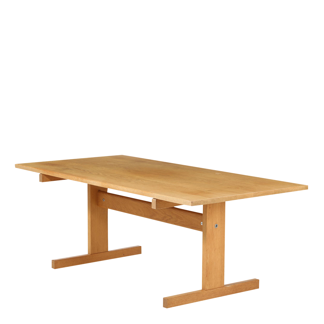 1960s Hans J. Wegner : solid oakwood "Shaker" dining table, Model AT 311