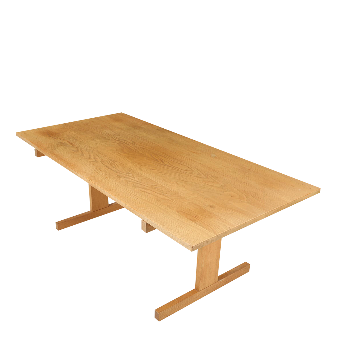 1960s Hans J. Wegner : solid oakwood "Shaker" dining table, Model AT 311
